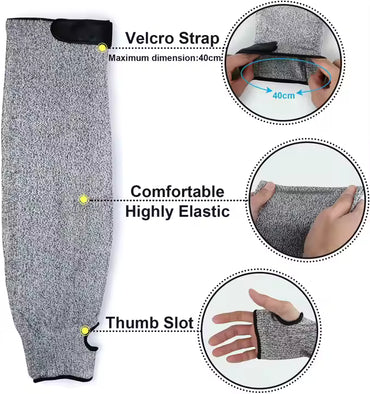 AntiCut® HPPE Cut Resistant Arm Sleeves Level 5