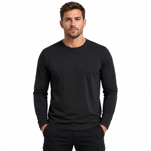 Black Anti-Cut® Knife-Proof Long Shirts Stab-Resistant